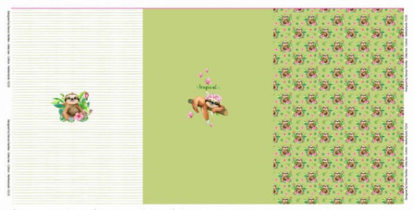 Jersey Baumwolle Faultier von Stenzo - Panel